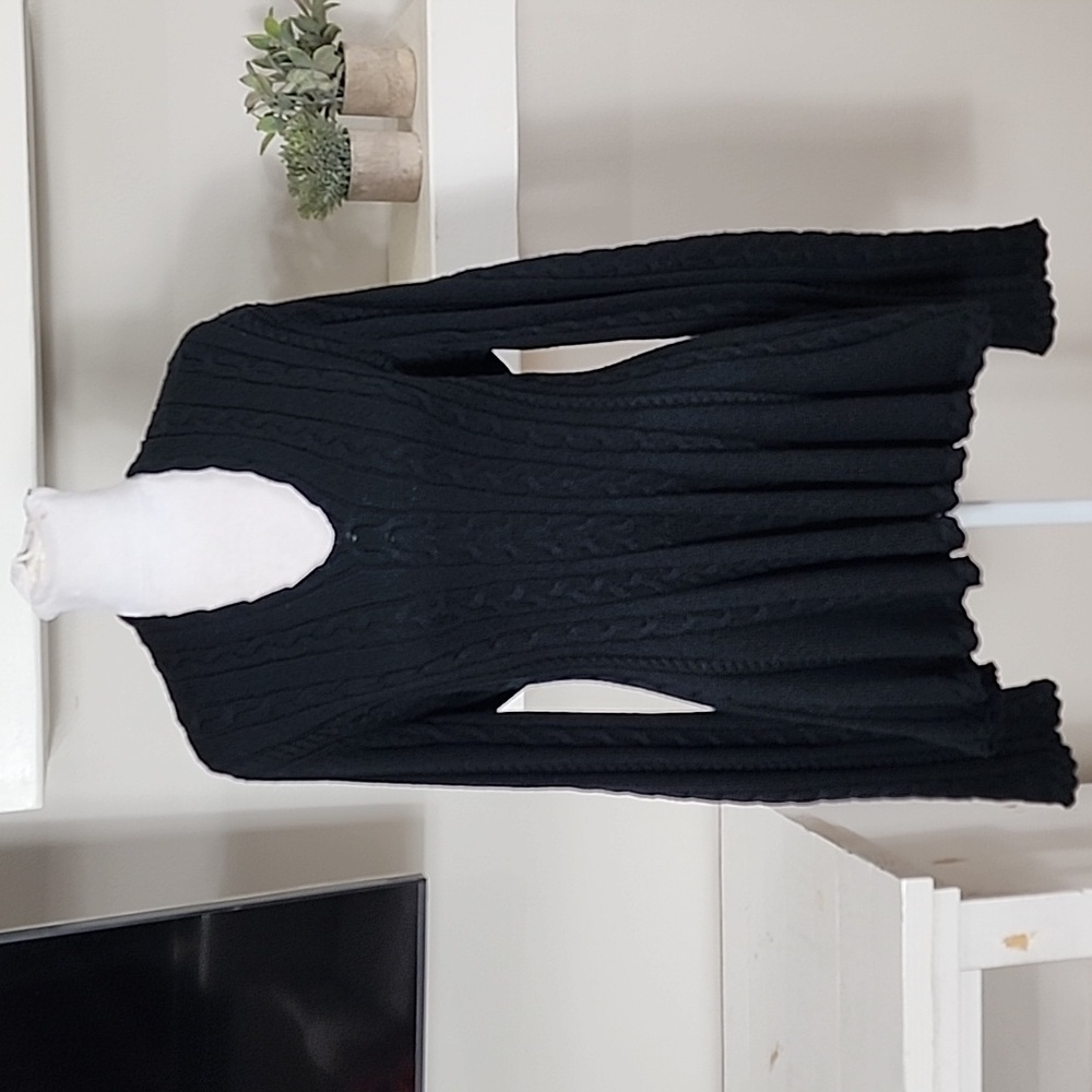 Antonio Melani Addie Sweater Wool Blend V-Neck Cable Knit New With Tags